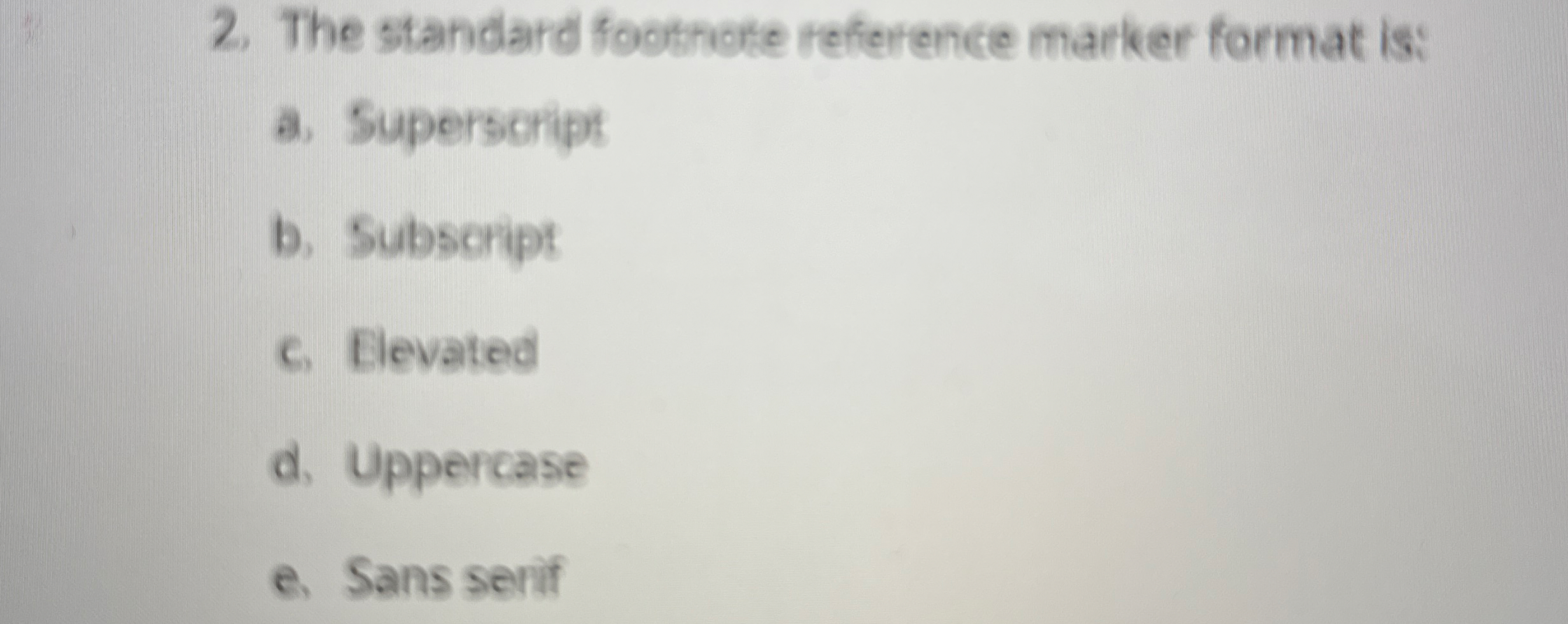 The standard foothote reference marker format is: