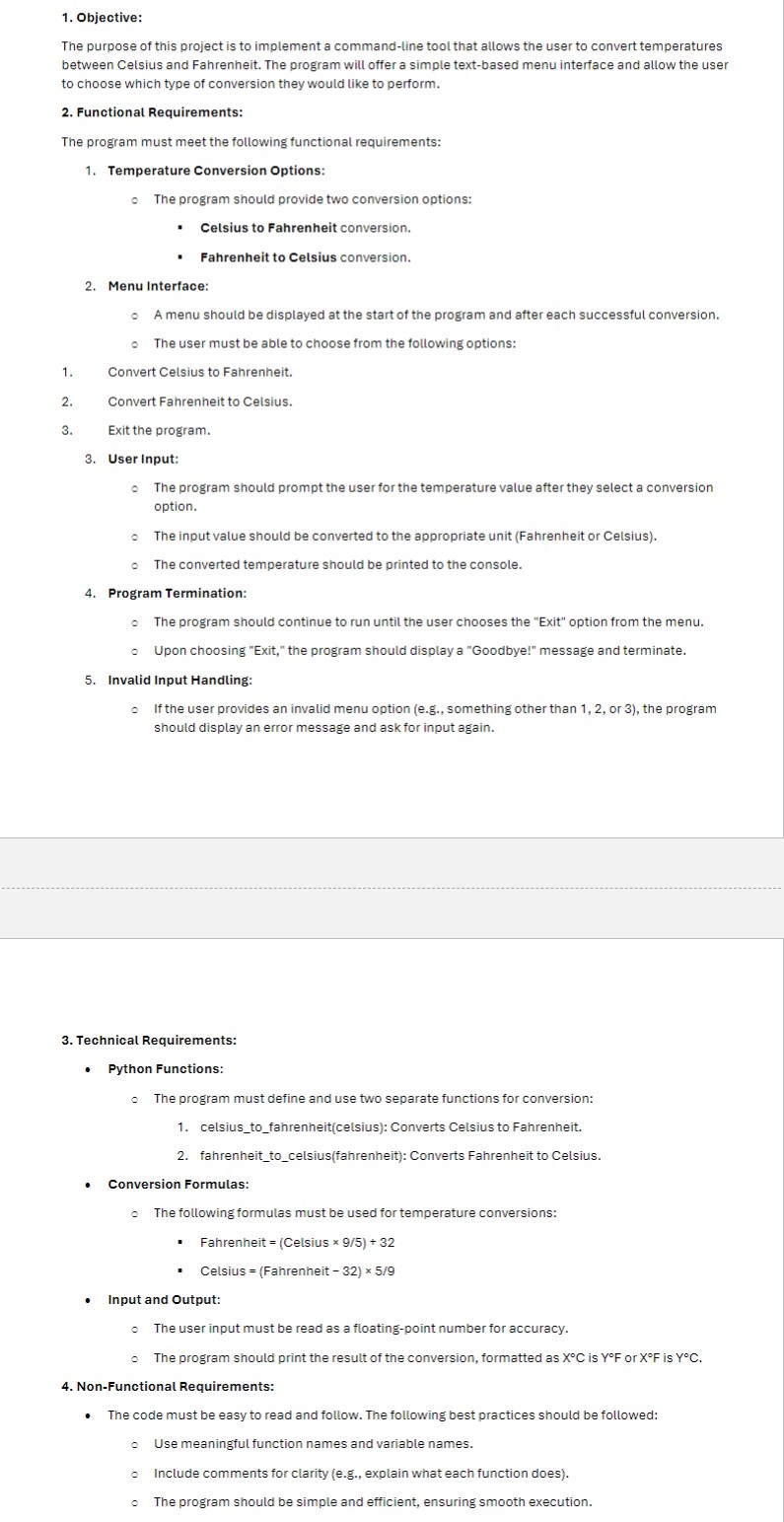 Technical Requirements: Python Functions: The