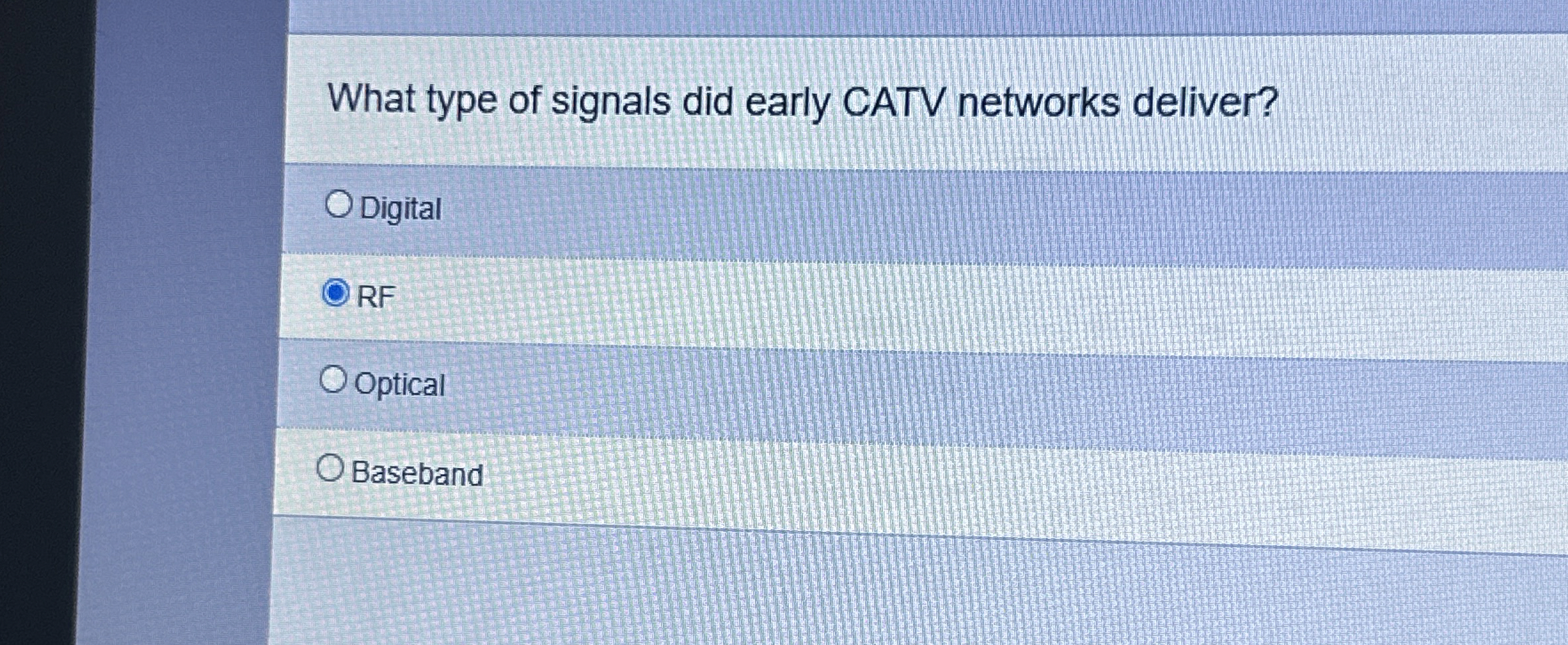 What type of signals did early CATV networks