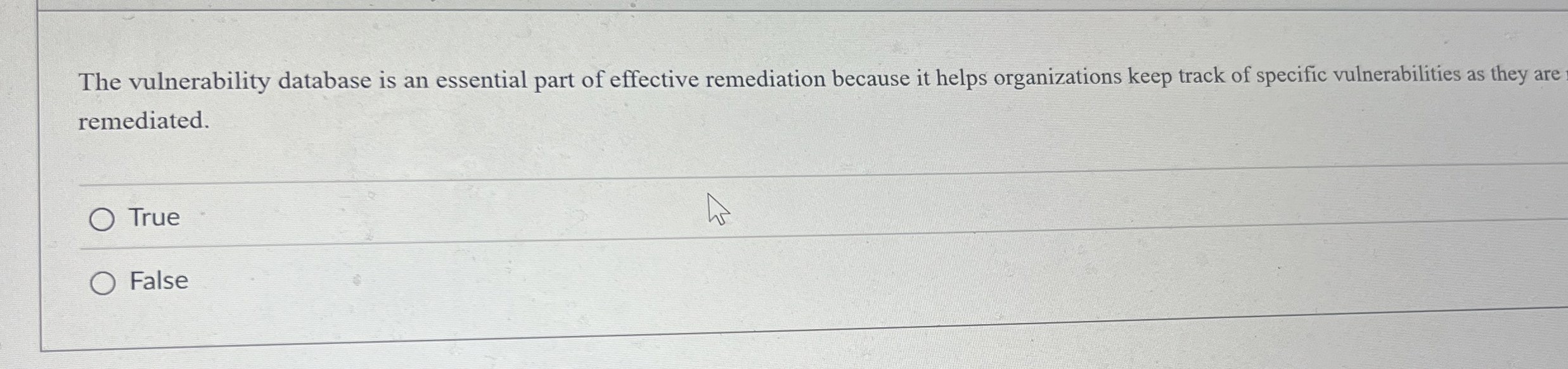 The vulnerability database is an essential part