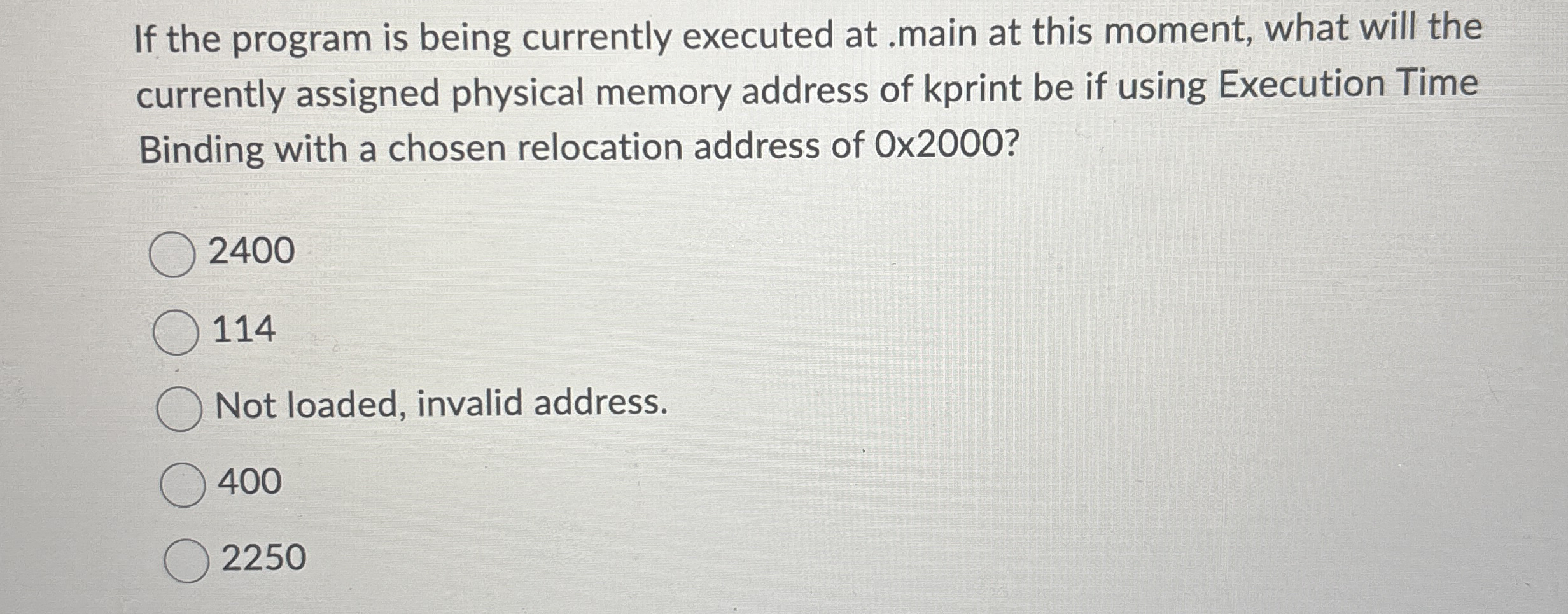 If the program is being currently executed at .