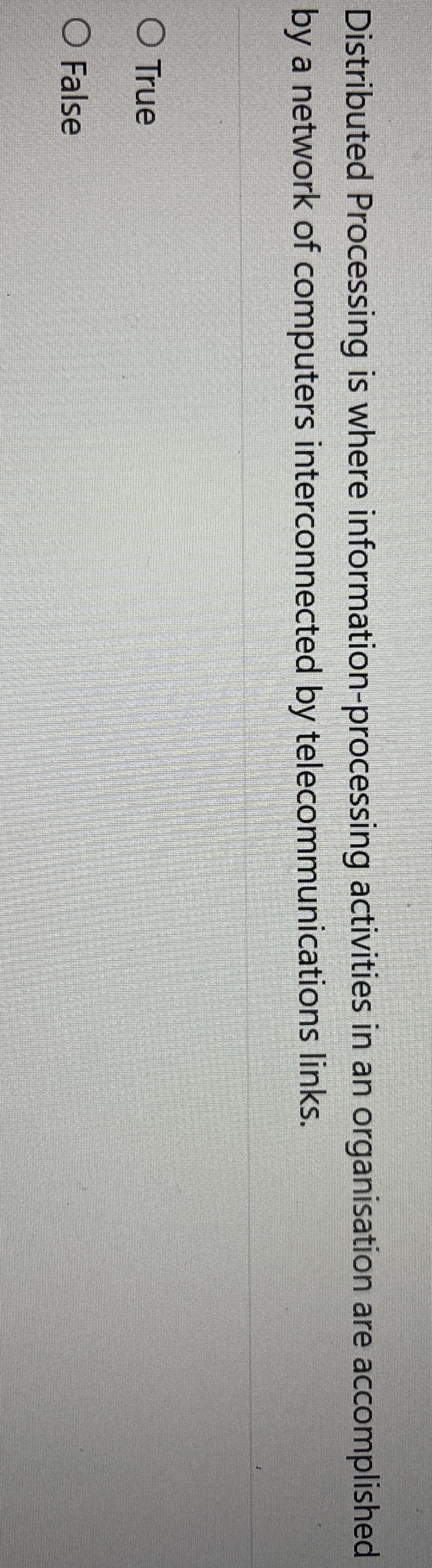 Distributed Processing is where information -