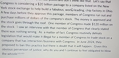 Congress is considering a $ 2 0 billion package