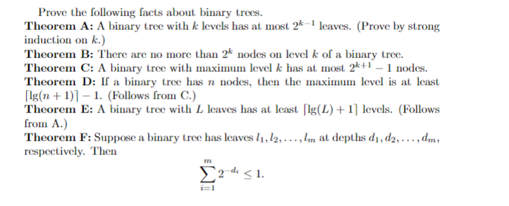 Show work for ALL theorems. This is for my java