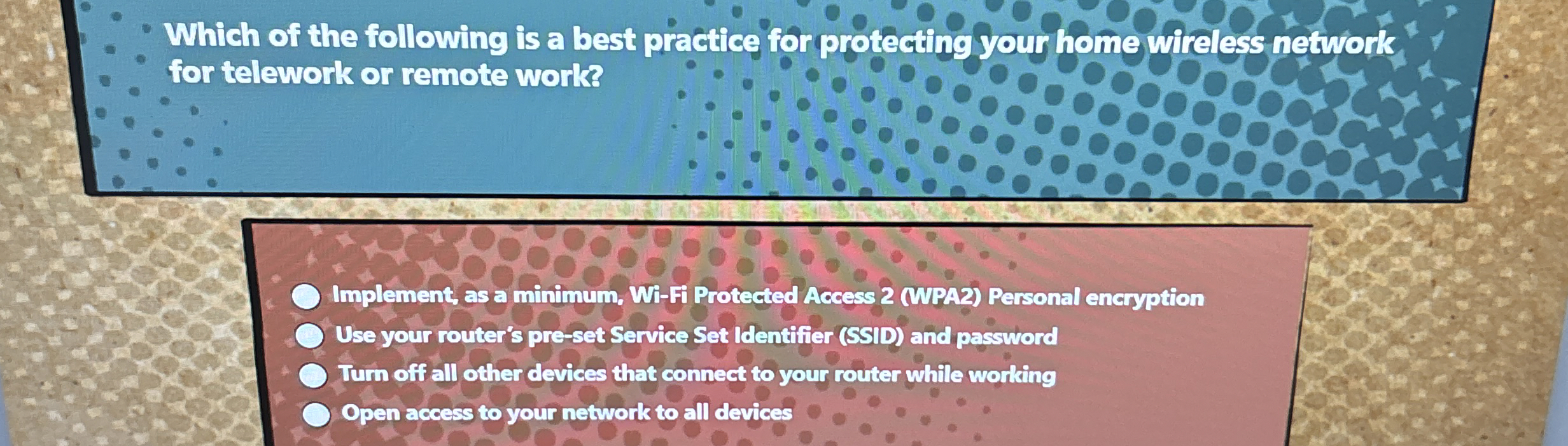 Which of the following is a best practice for