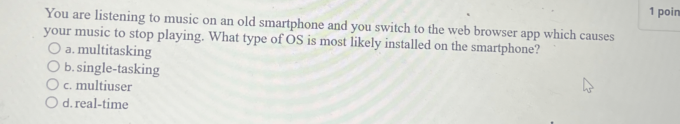 You are listening to music on an old smartphone