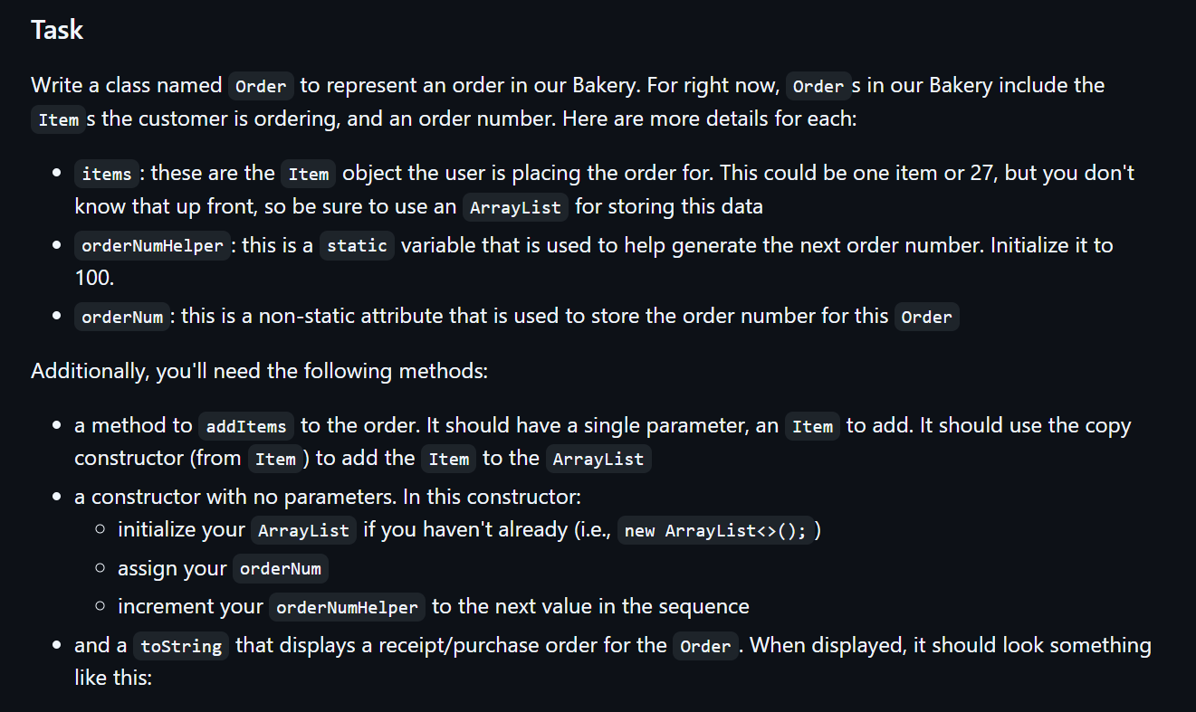 Cake Class Write a class Cake that inherits from