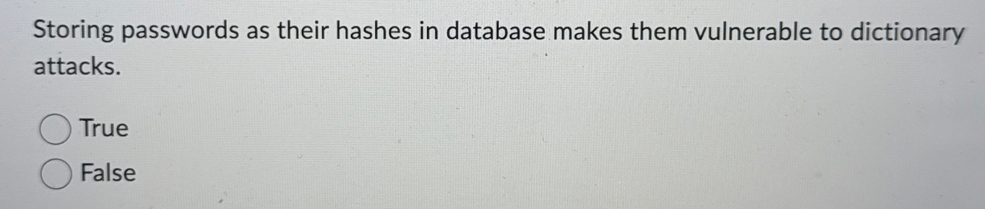 Storing passwords as their hashes in database