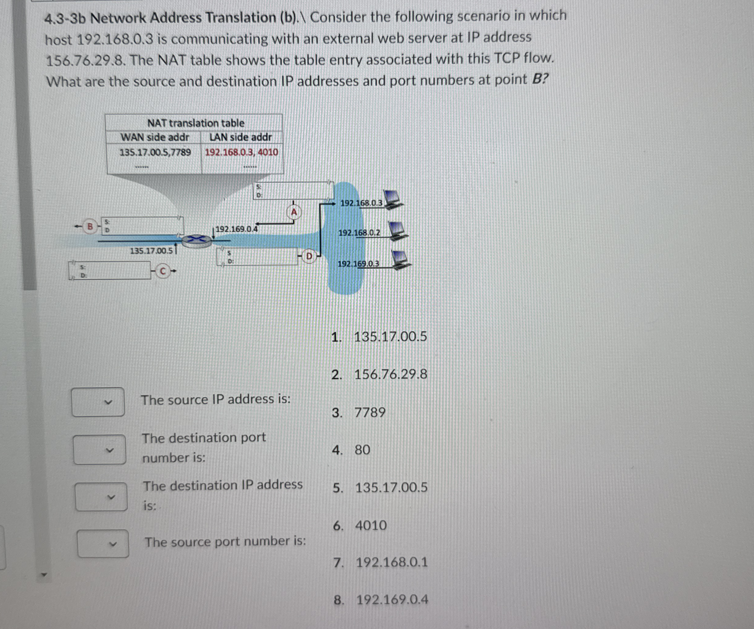 4 . 3 - 3 b Network Address Translation ( b ) . \