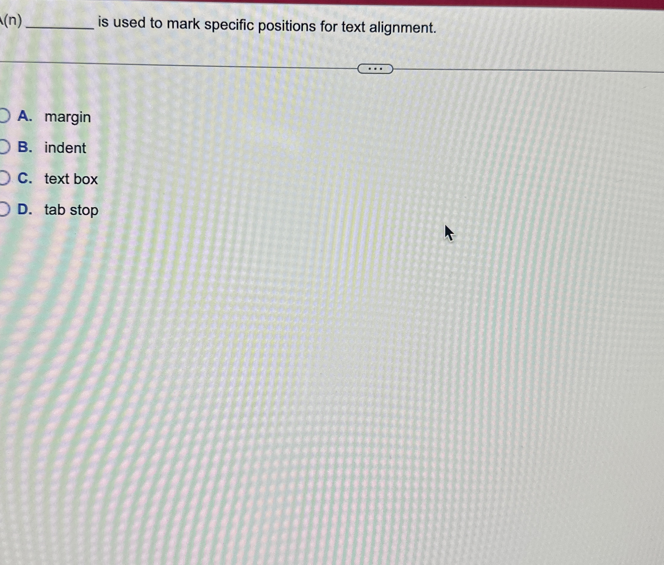 ( A n ) is used to mark specific positions for