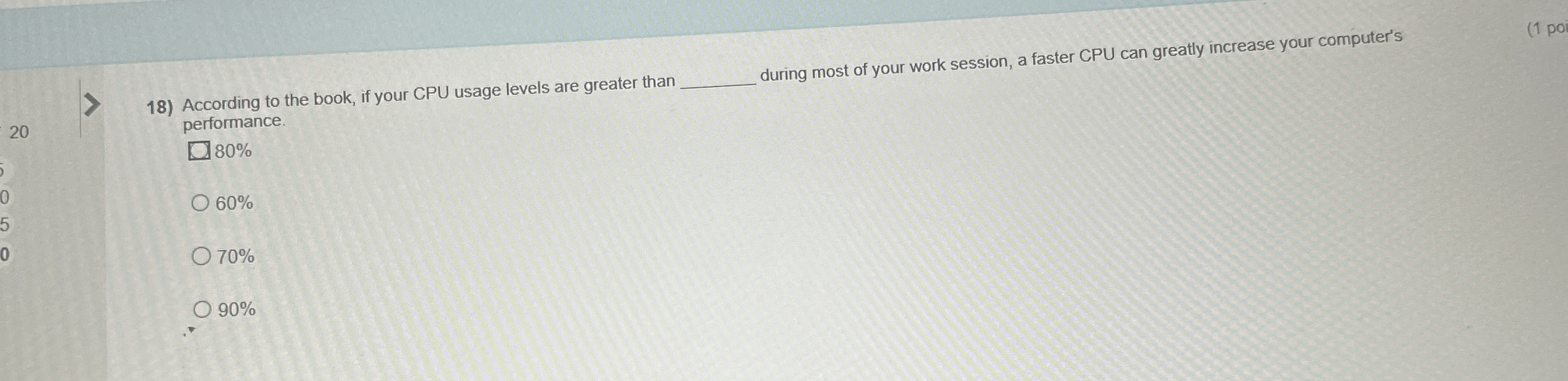 According to the book, if your CPU usage levels