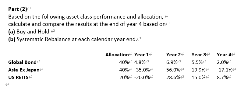 Part (2) < Allocation Year 10 Year 23 Year 34