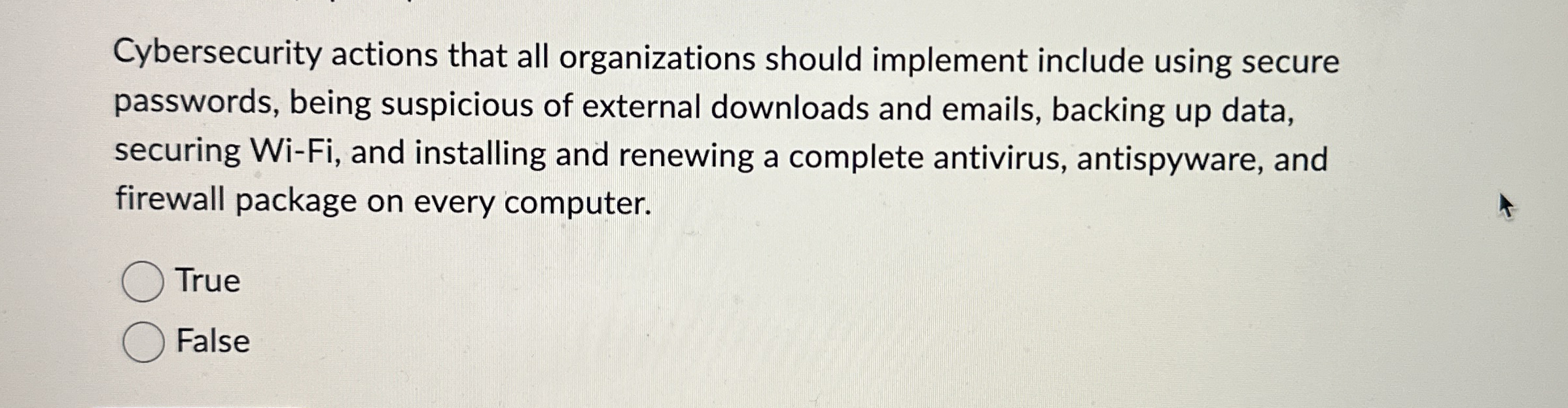 Cybersecurity actions that all organizations