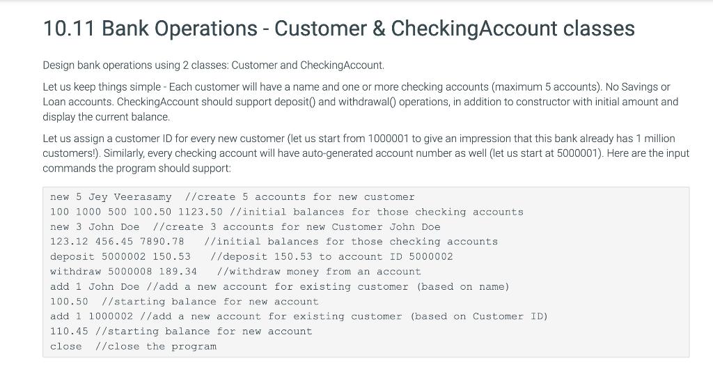 Please give the code in C + + for the five files: