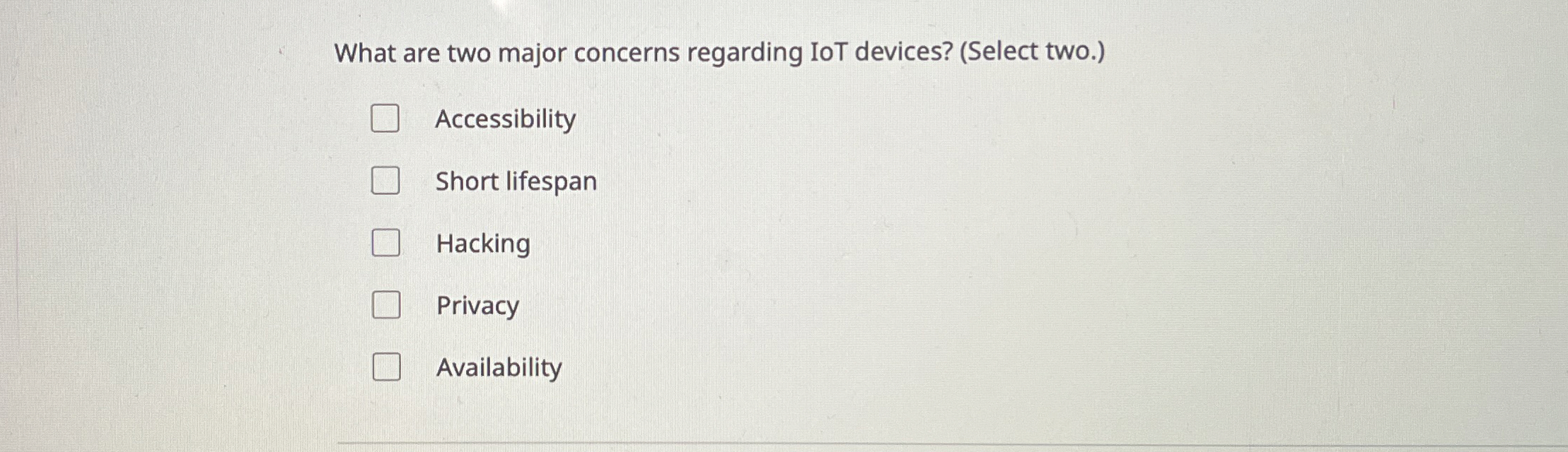 What are two major concerns regarding IoT
