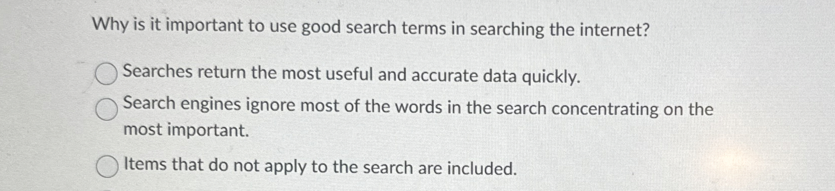 Why is it important to use good search terms in