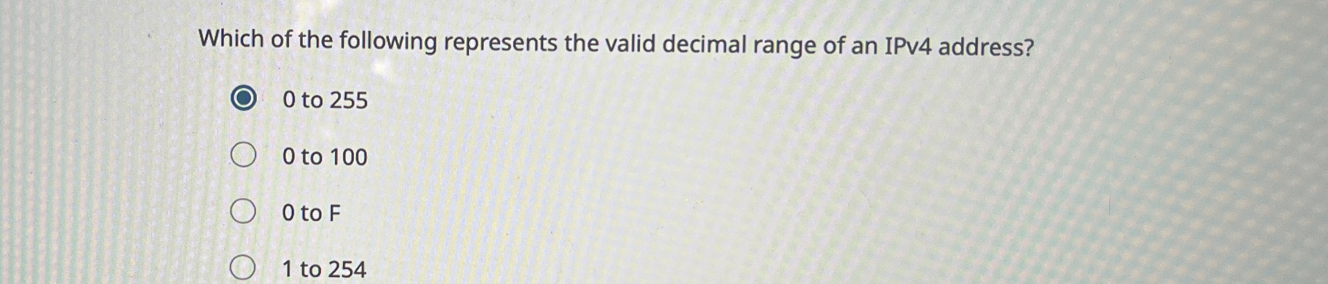 Which of the following represents the valid
