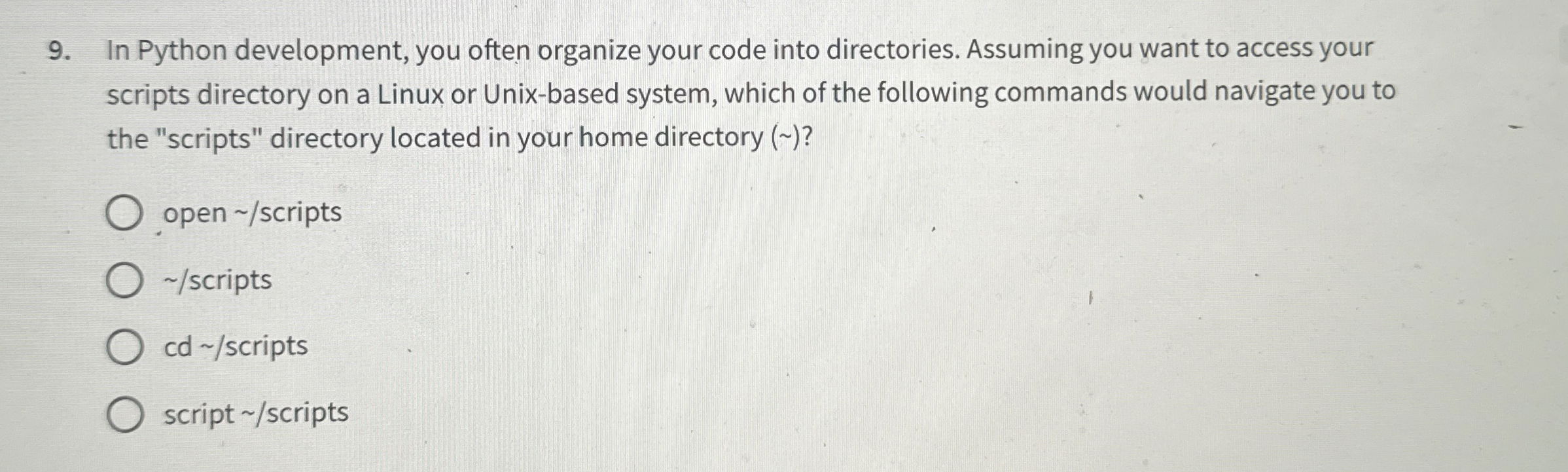 In Python development, you often organize your