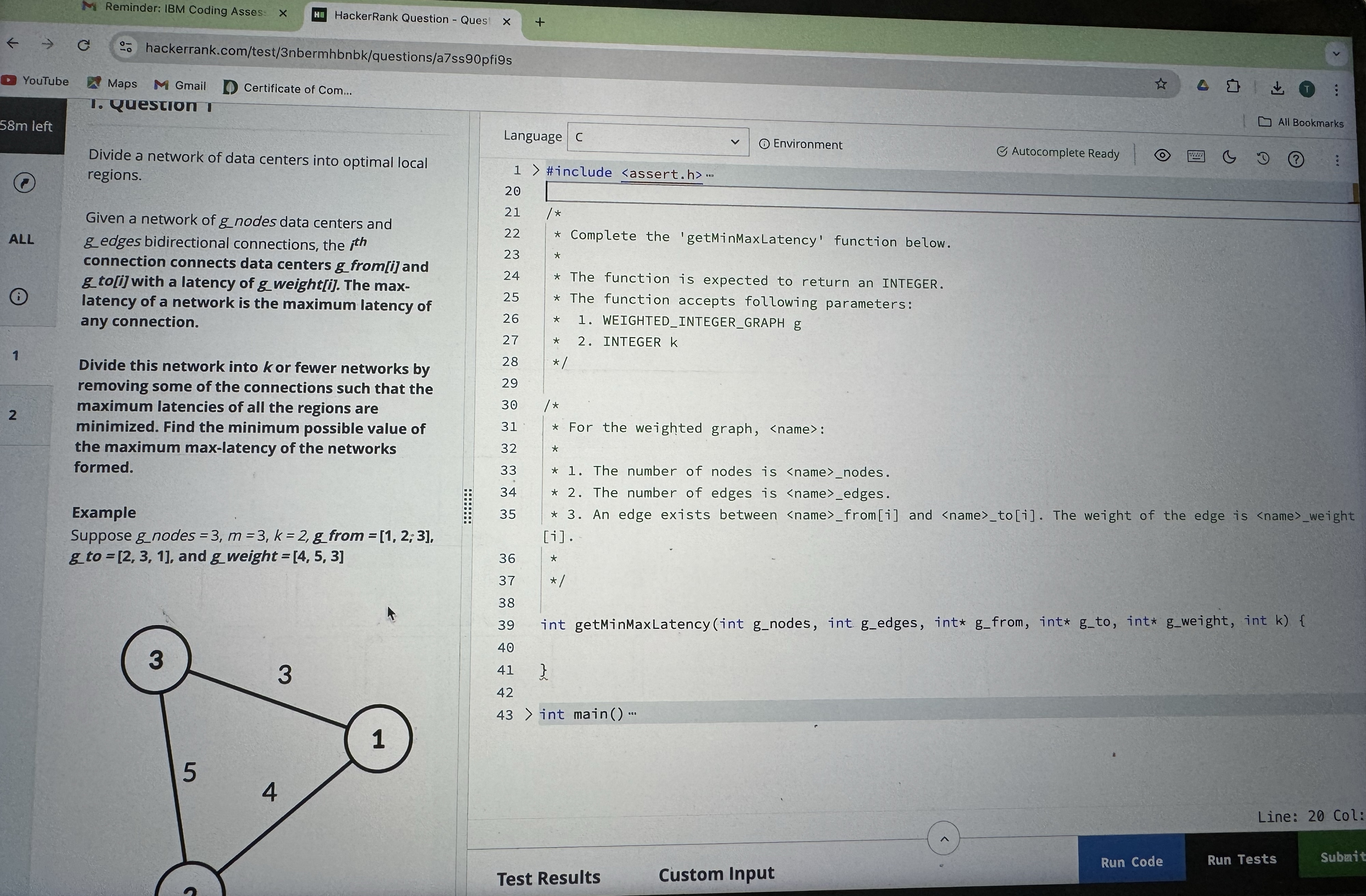 / * 2 2 * Complete the 'getMinMaxLatency'