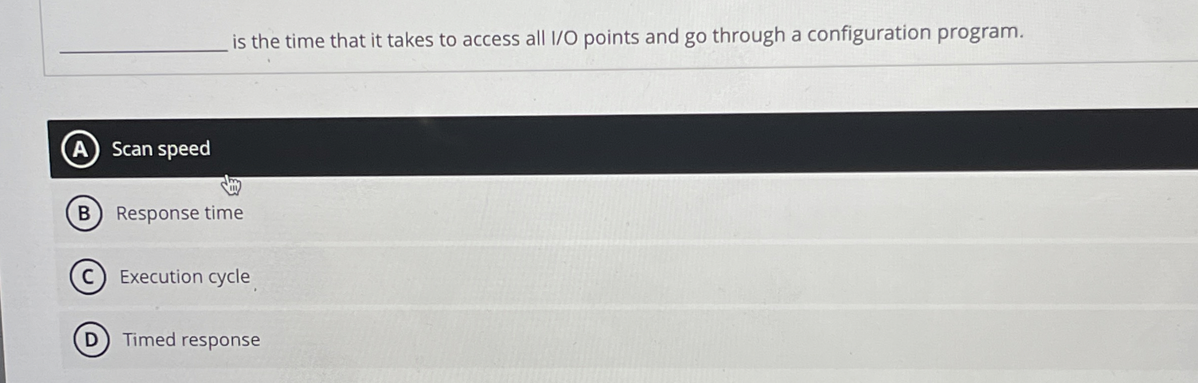 is the time that it takes to access all I / O