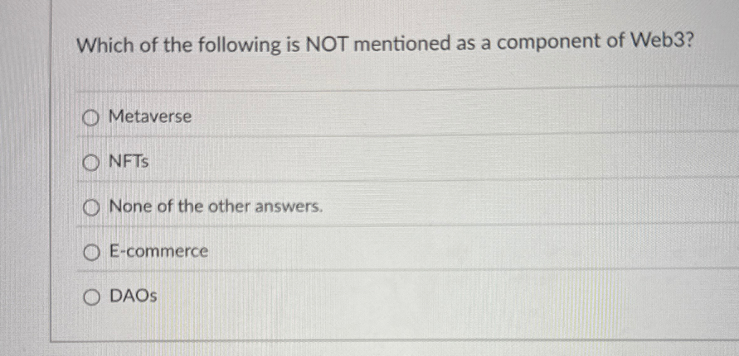 Which of the following is NOT mentioned as a