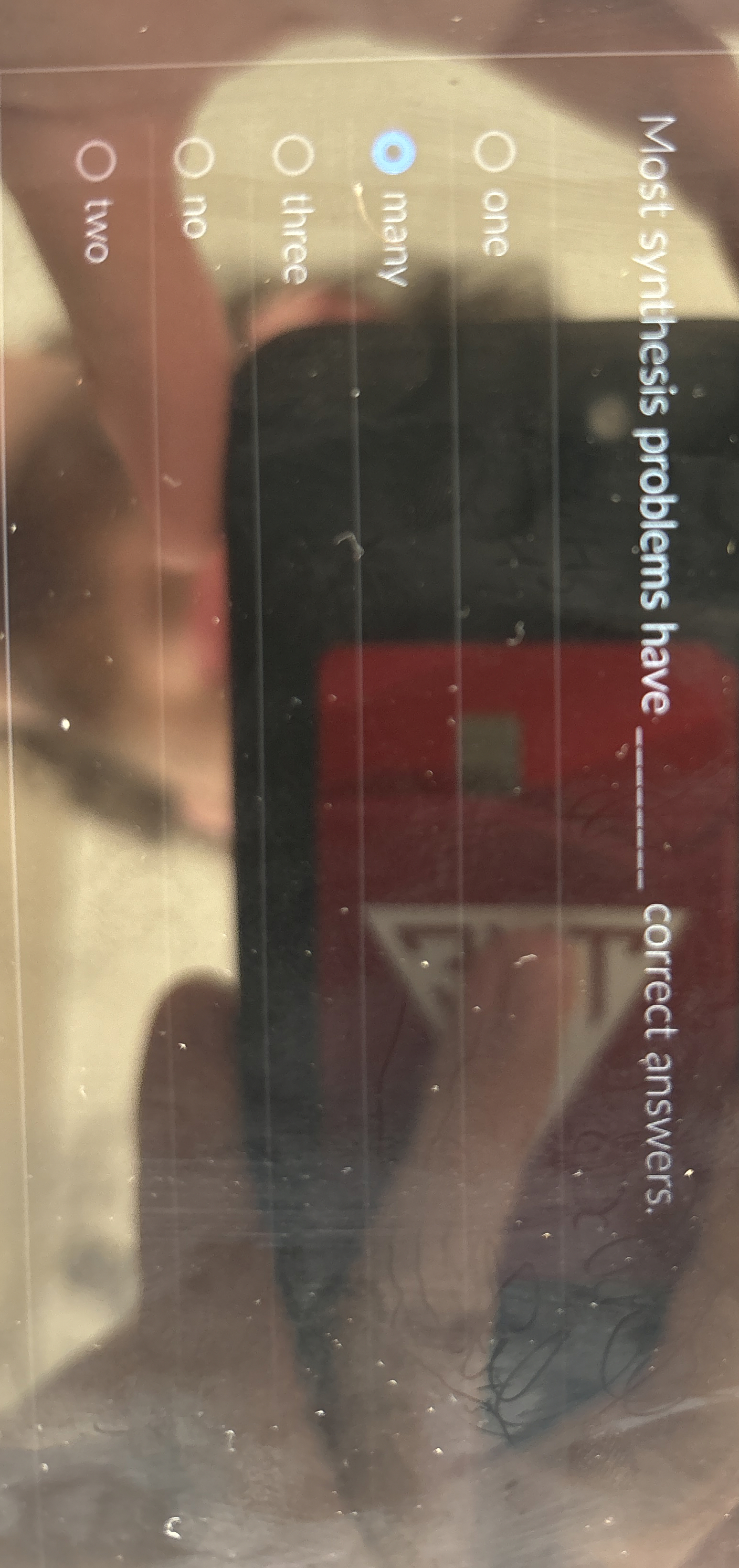 Most synthesis problems have q , correct answers.