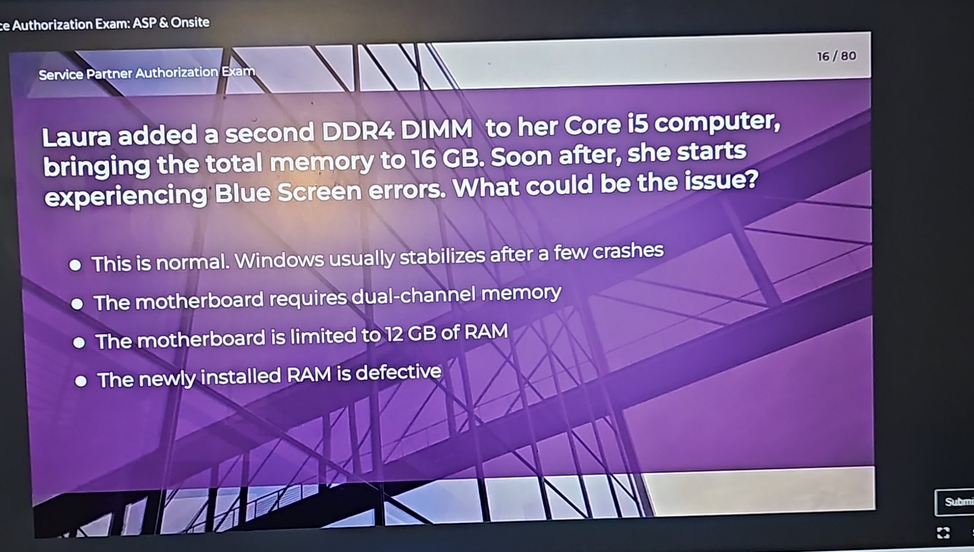 Authorization Exam: ASP & Onsite Service Partner