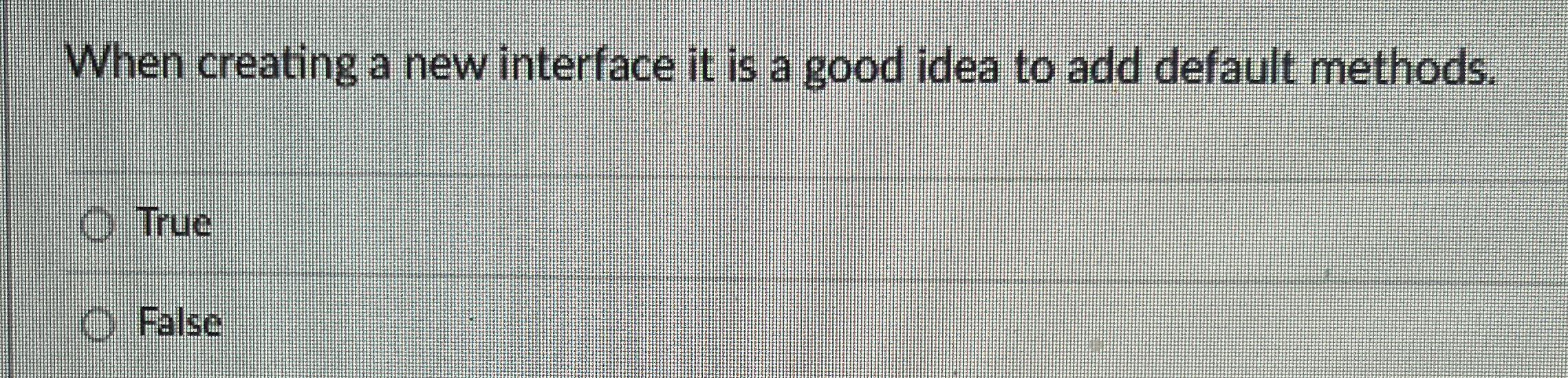 When creating a new interface it is a good idea