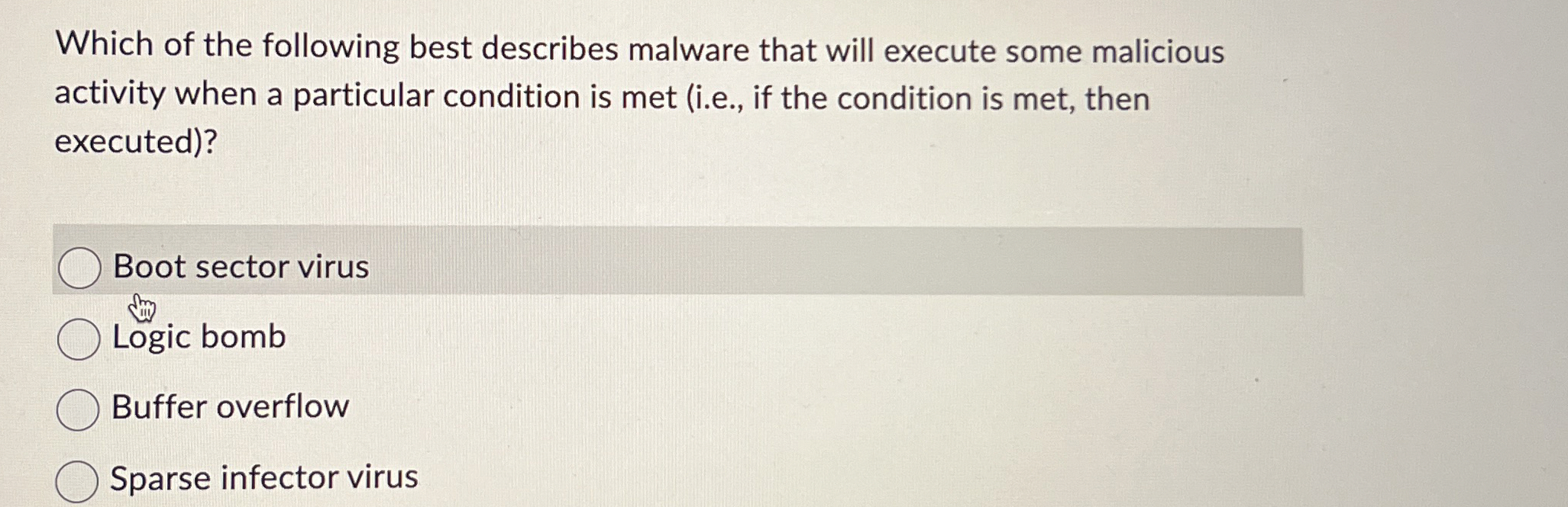 Which of the following best describes malware