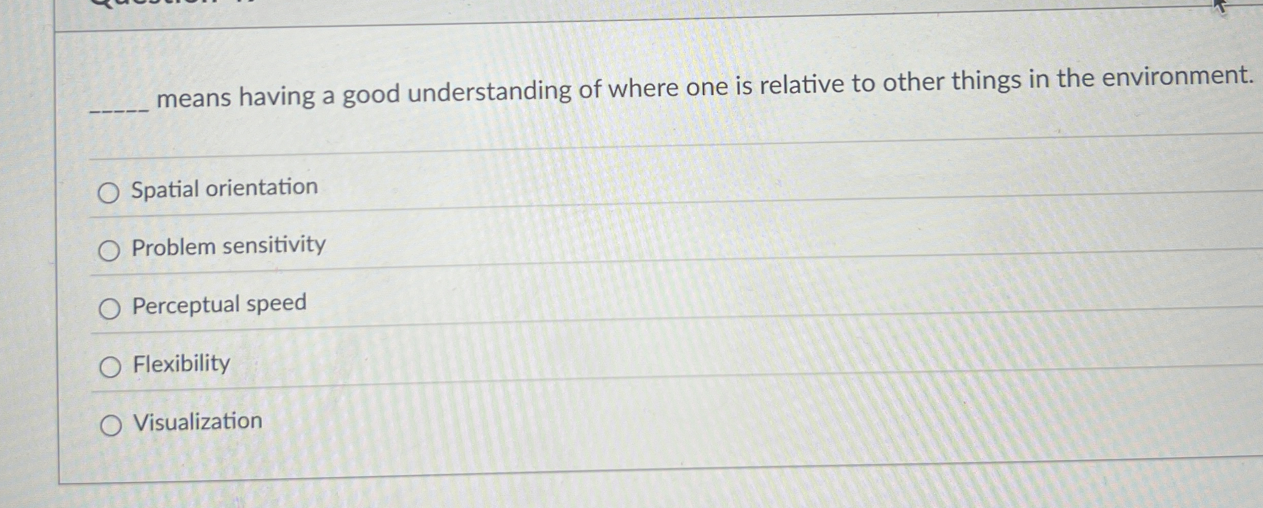 q , means having a good understanding of where