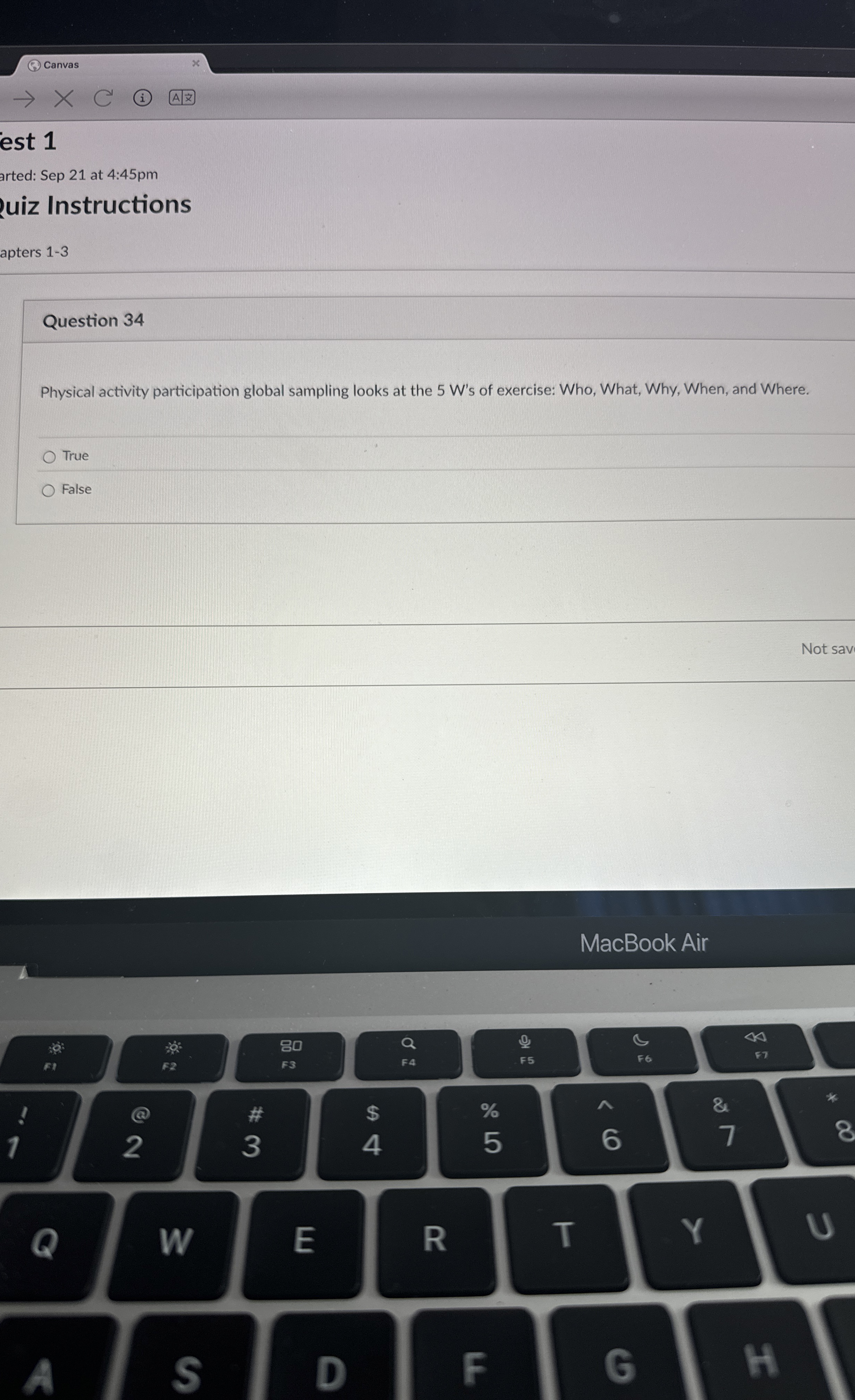 Question 3 4 Physical activity participation