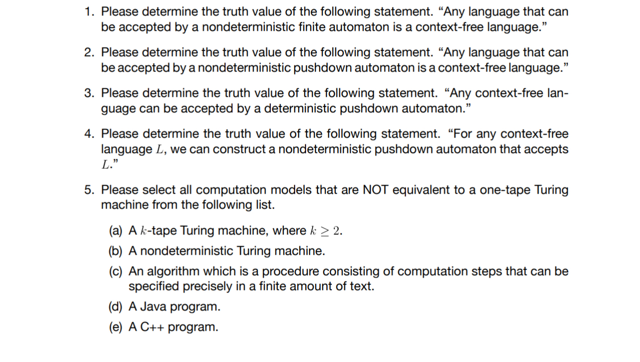 Please determine the truth value of the following