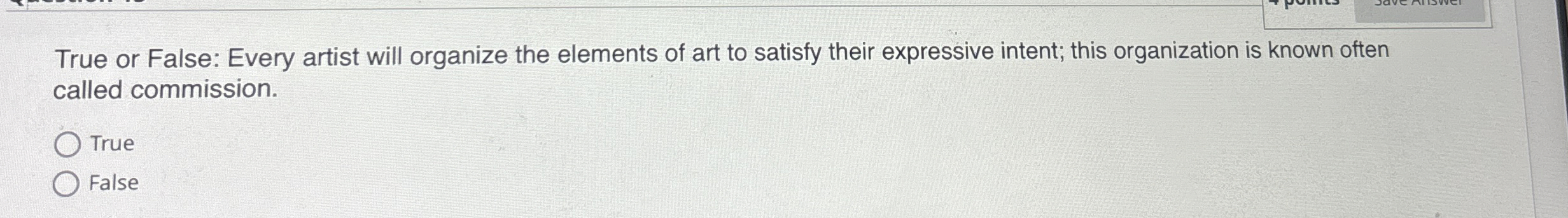 True or False: Every artist will organize the