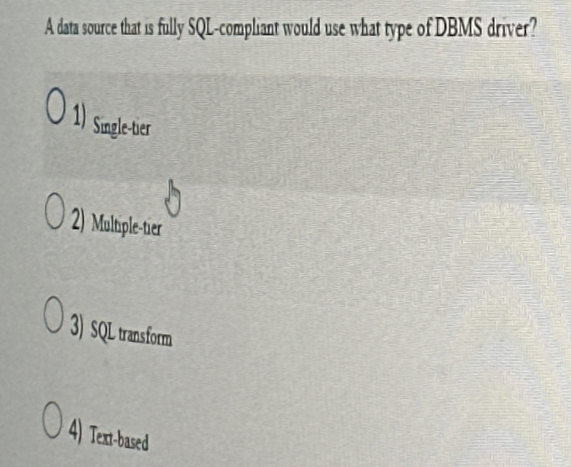 A data source that is filly SQL - complanet would