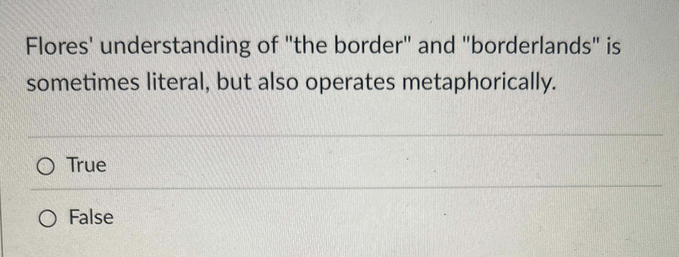 Flores' understanding of 