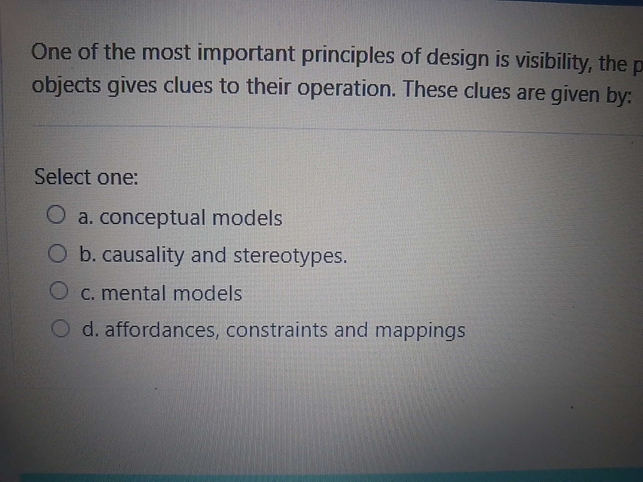 One of the most important principles of design is