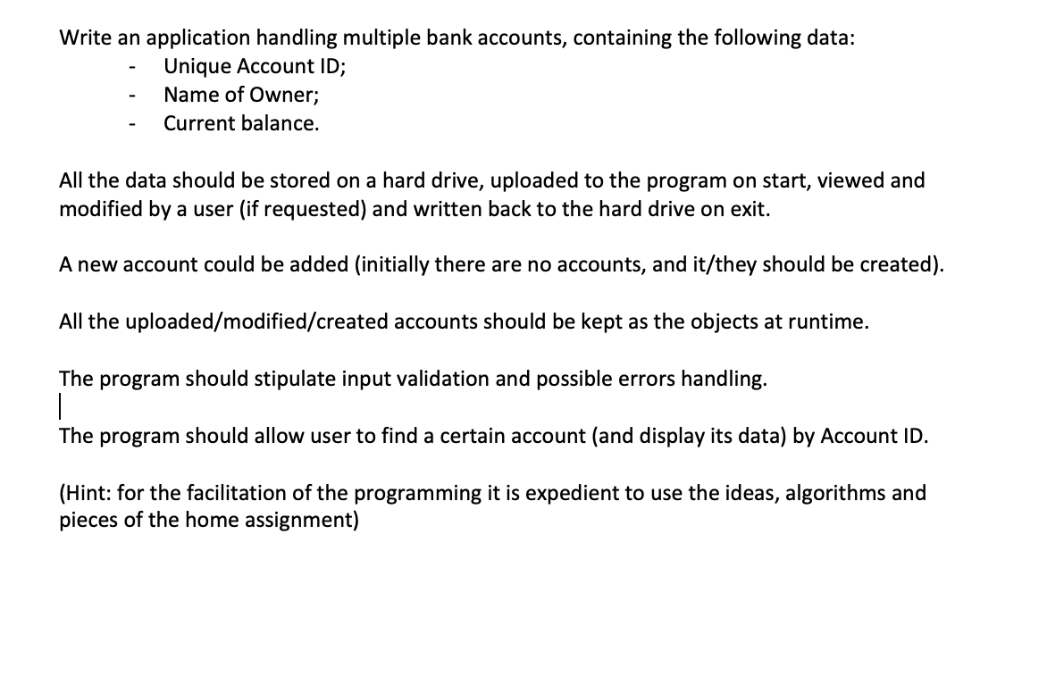 * * * ANSWER IN JAVA Write an application