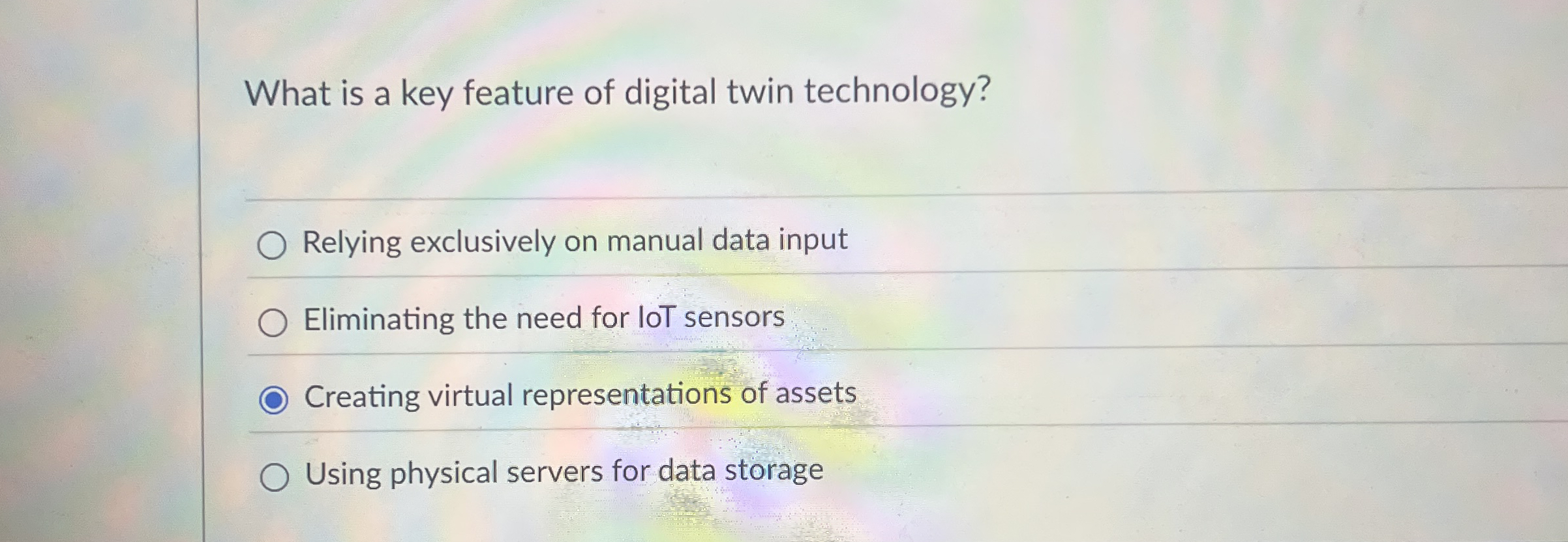 What is a key feature of digital twin technology?