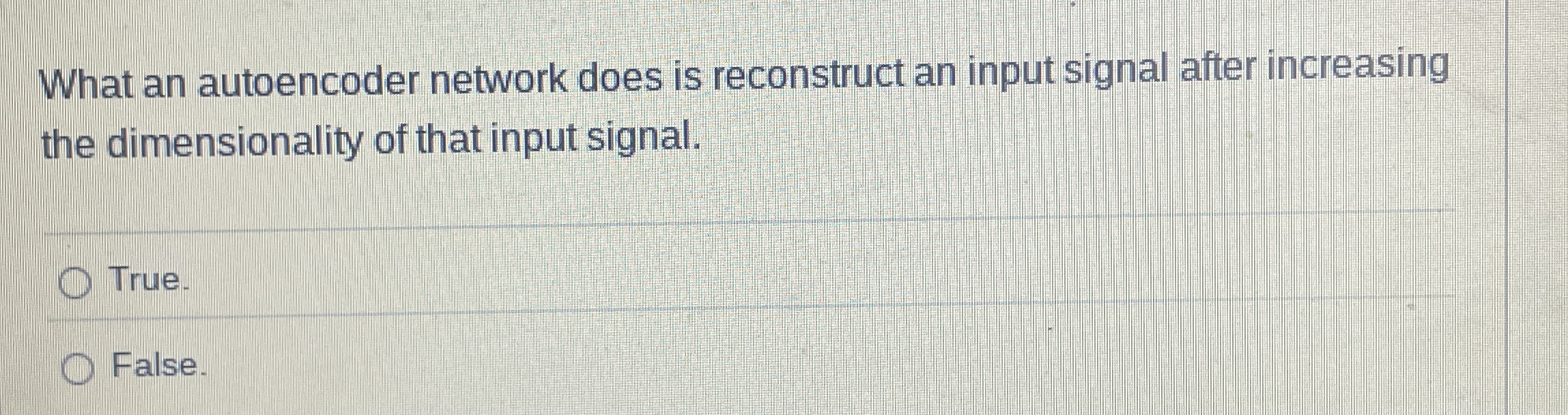 What an autoencoder network does is reconstruct