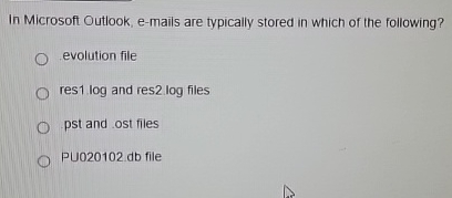 In Microsoft Outlook, e - mails are typically