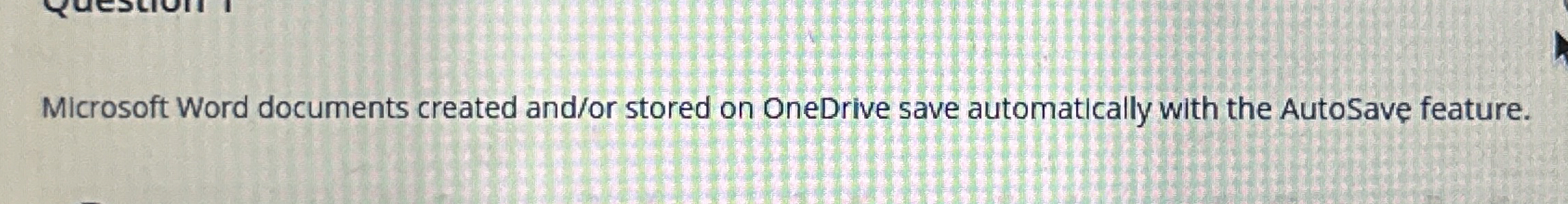 Microsoft Word documents created and / or stored
