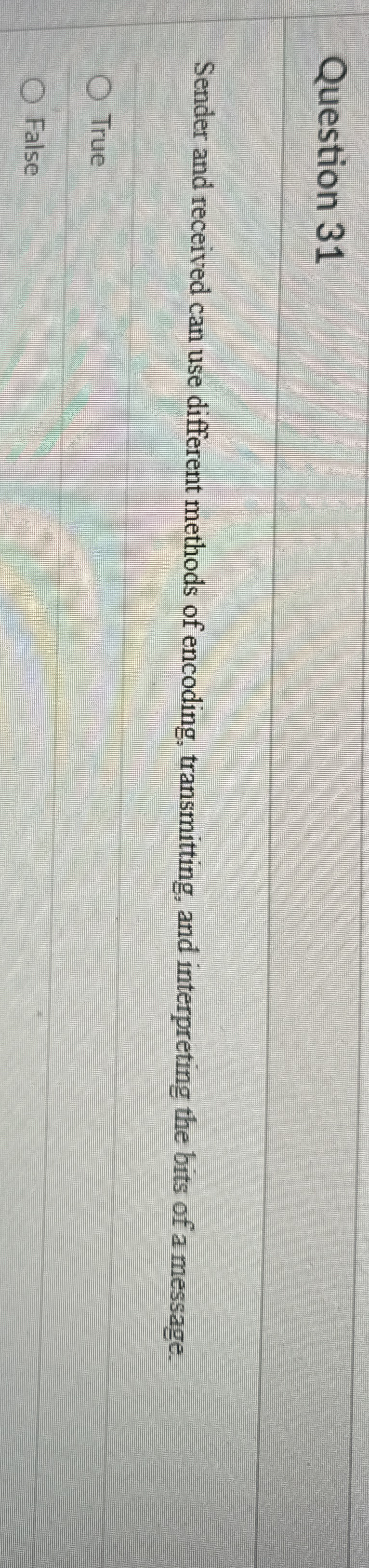 Question 3 1 Sender and received can use
