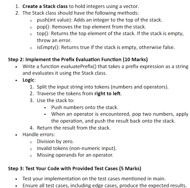 Implement the Prefix Evaluation Function Write a