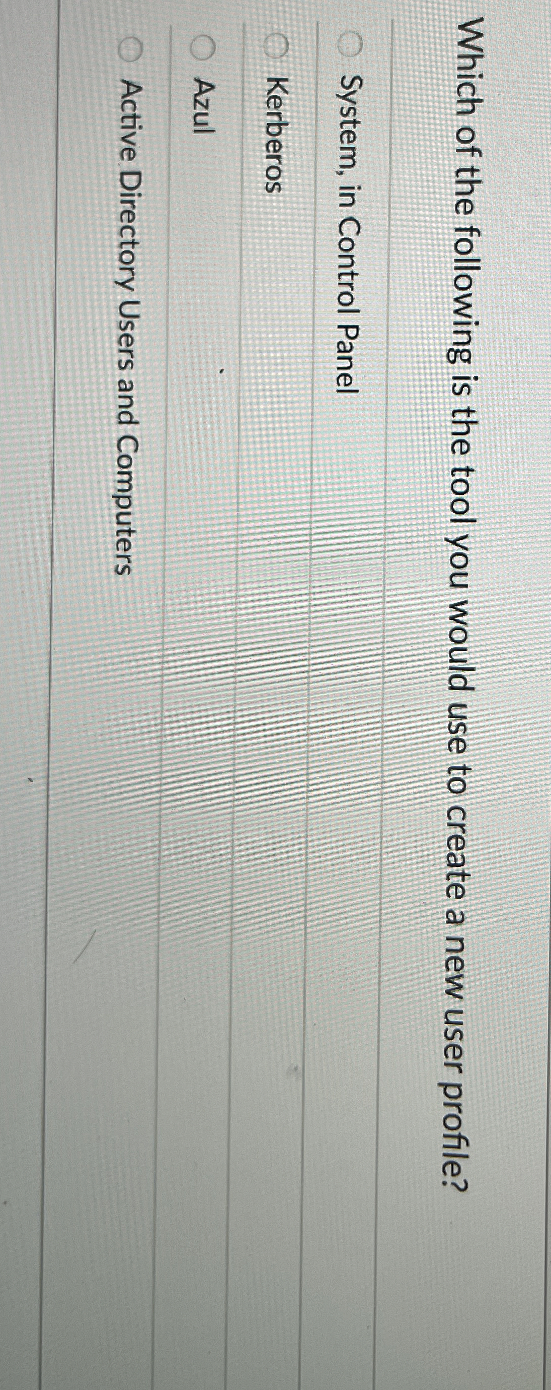 Which of the following is the tool you would use