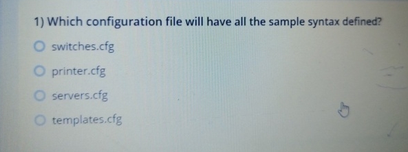 Which configuration file will have all the sample
