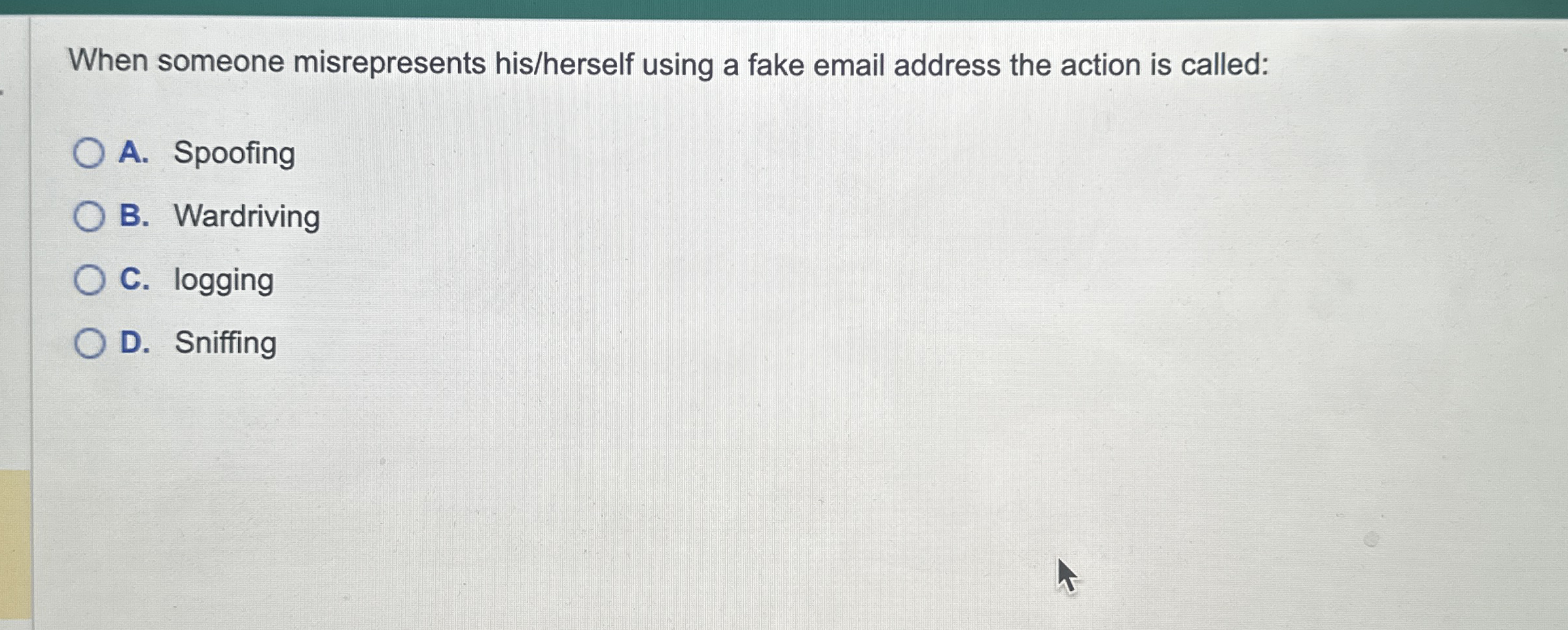 When someone misrepresents his / herself using a