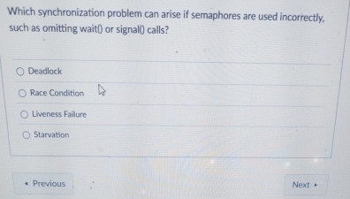 Which synchronization problem can arise if