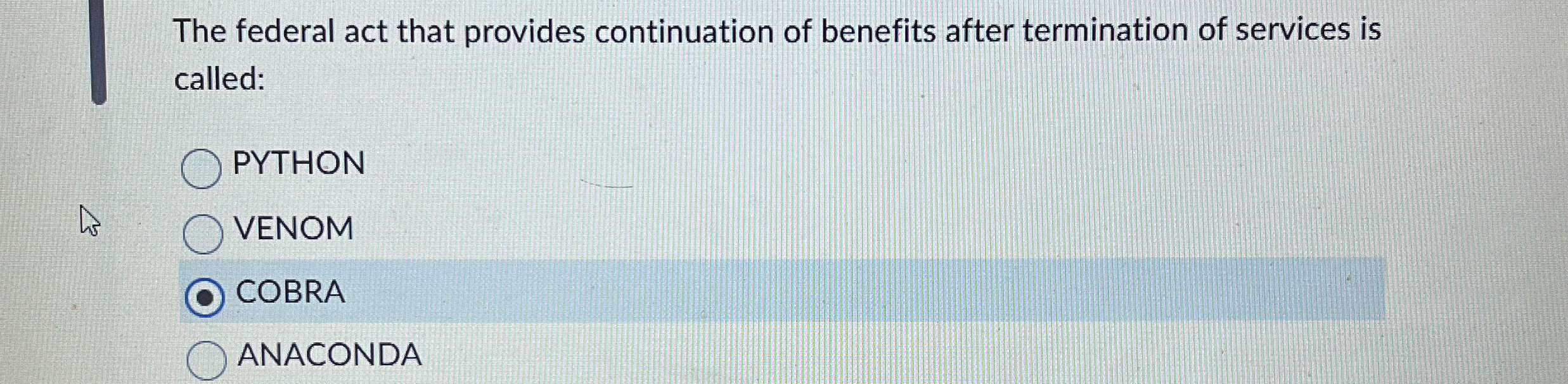The federal act that provides continuation of