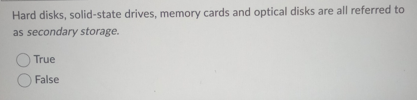 Hard disks, solid - state drives, memory cards