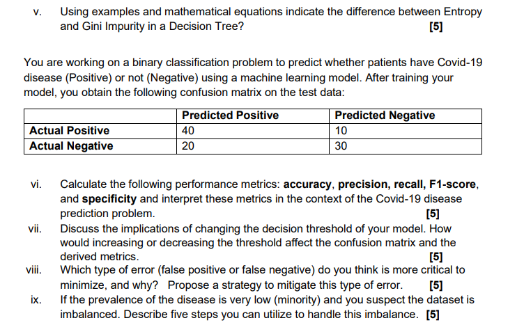 v . Using examples and mathematical equations